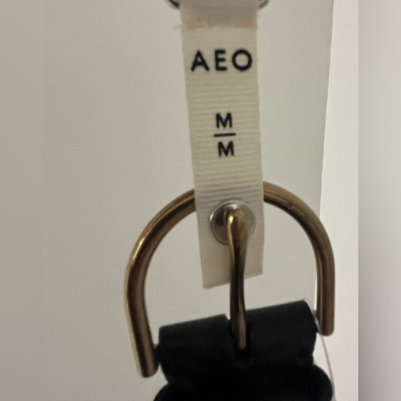 ✨LAST CHANCE✨ American Eagle Black and Gold Belt Size Medium - Picture 1 of 2